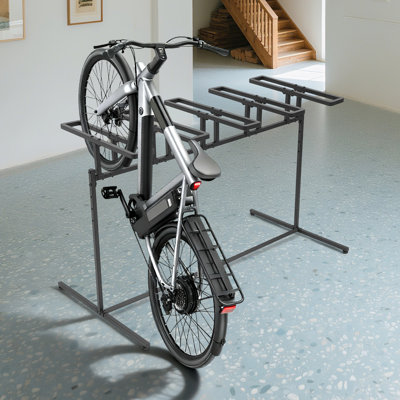 5-Slot Bike Stand Adjustable Height Bicycle Parking Rack
