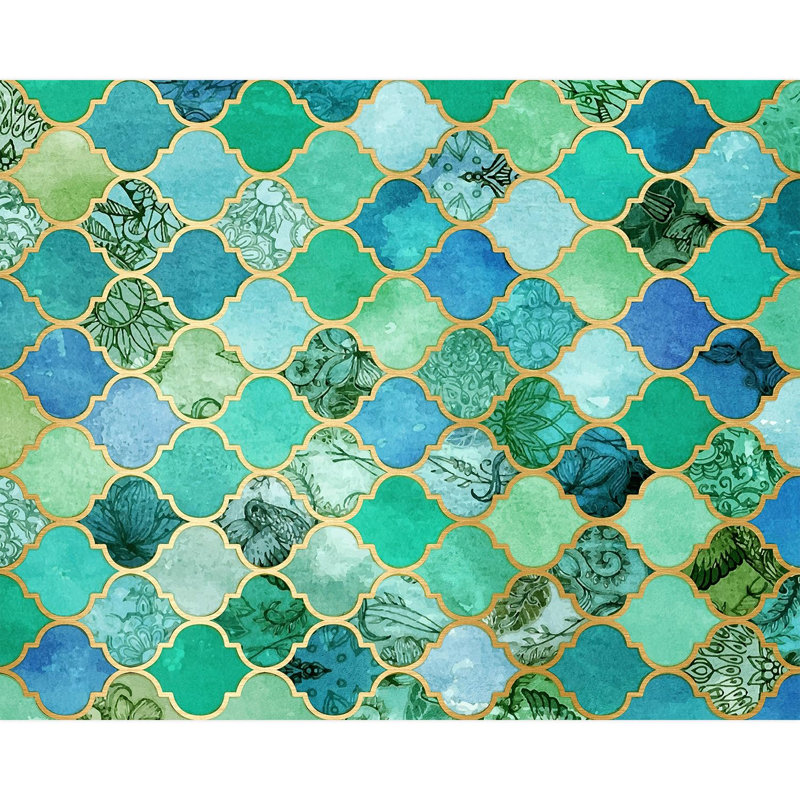 Peel & Stick Geometric Border, 96" L x 120" W