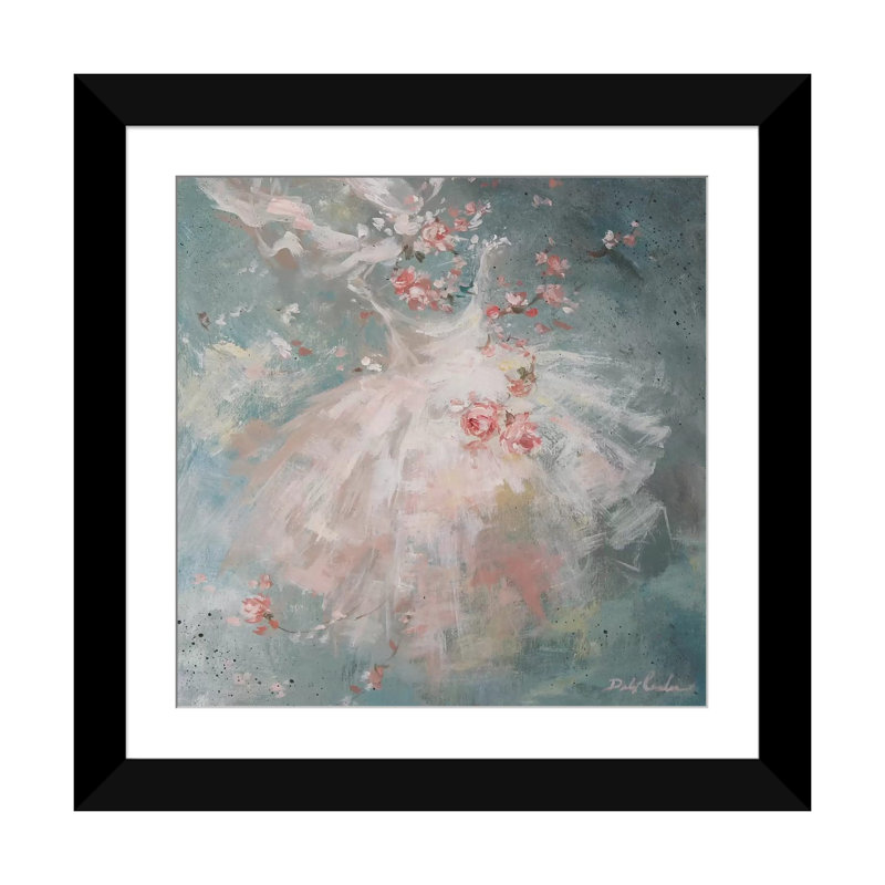 «Whisper I» par Debi Coules - Impression sur toile tendue sur châssis, Papier d'art encadré noir, Blanc