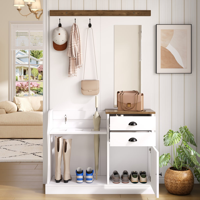 Hall Tree 110cm Wide with Shoe Storage