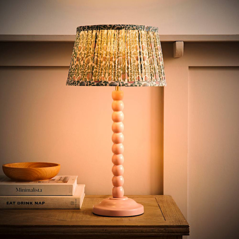 Sanon Wood Table Lamp, Pink