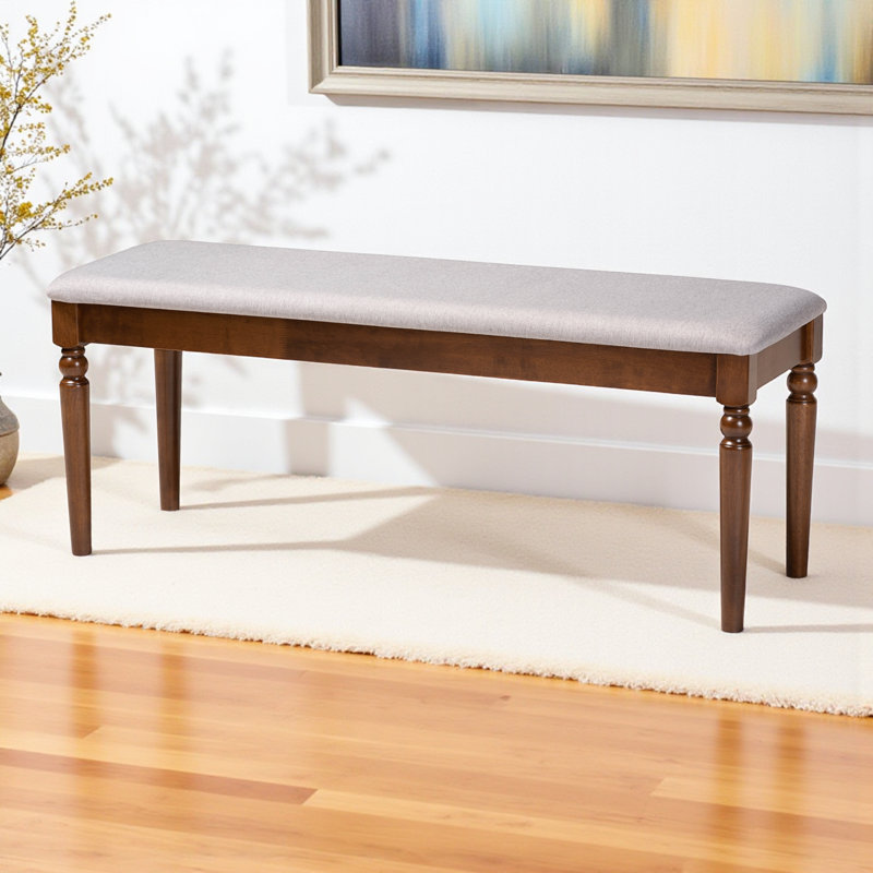Banc rembourré Geovanna, Marron foncé, Sable