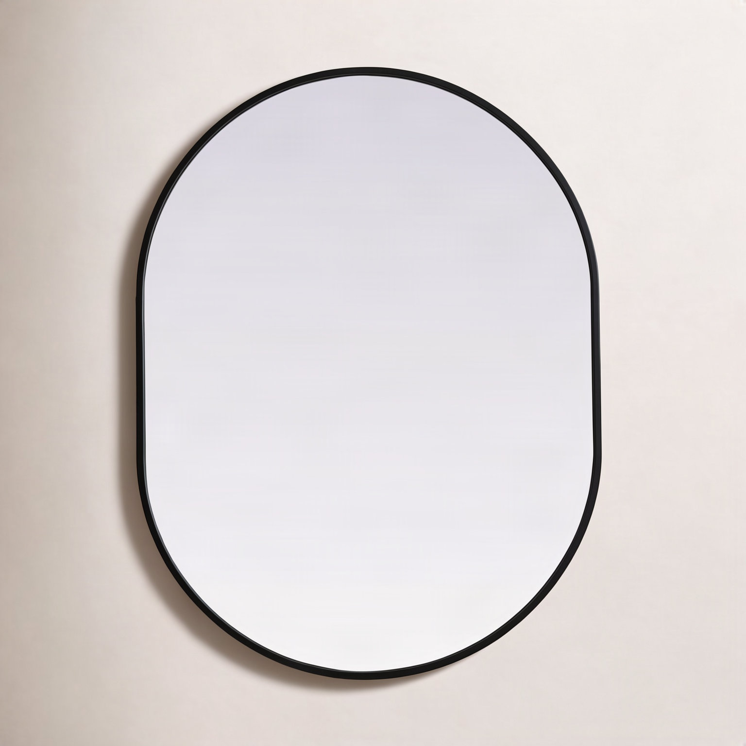 Sabine Metal Pill Wall Mirror, 36" x 27", Black