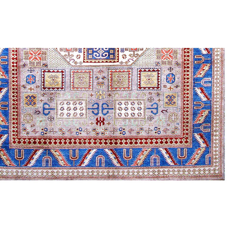 One-of-a-Kind High-Quality Hand-Knotted Blue/Gray Area Rug