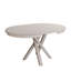 Extendable Oval Metal Base Dining Table-2054297506