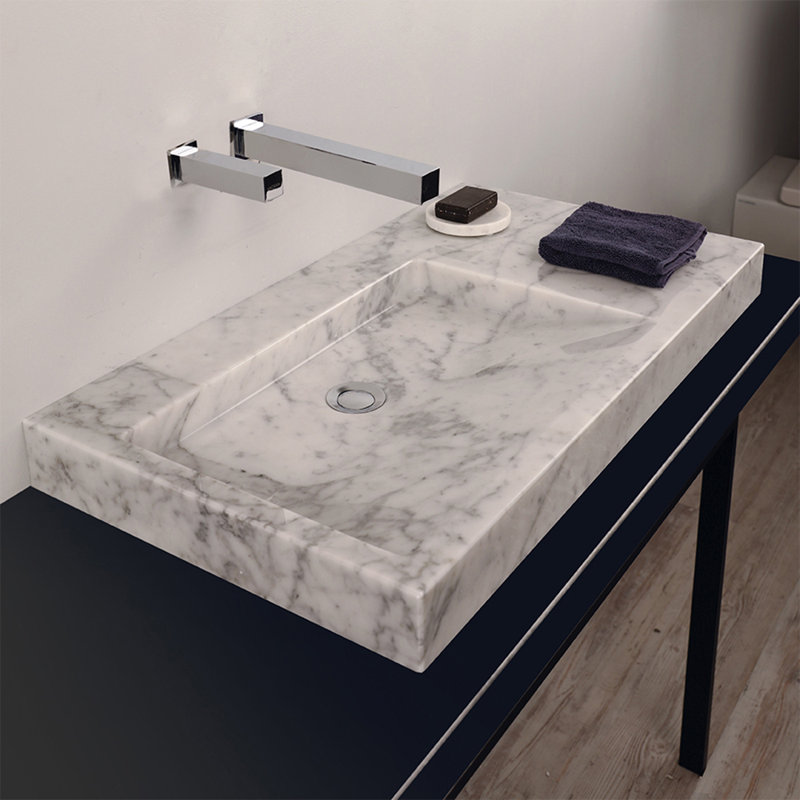31.88'' W Single Stone Vanity Top, 0 Hole, Bianco