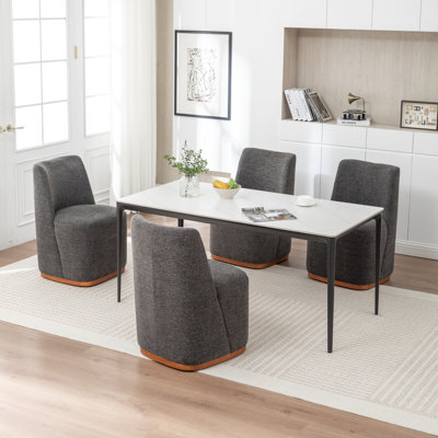 Chaises d'appoint rembourrées Markwart 33,5 po H (ensemble de 4)