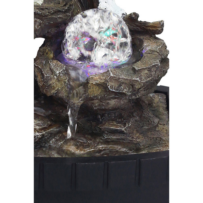 Fontaine en verre / résine Erron avec lumière