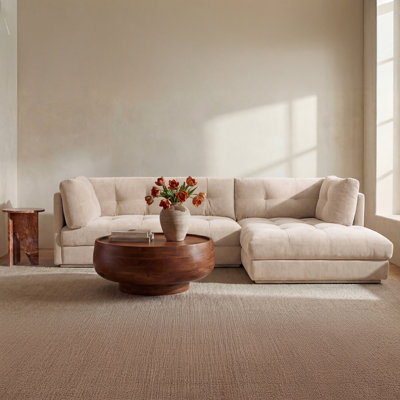 Canapé modulaire Dunwich beige clair