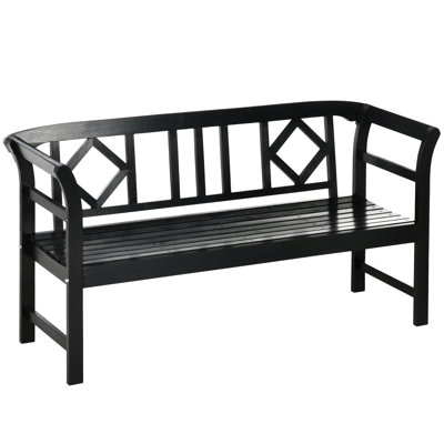 Banc de patio en bois Outsunny