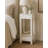 Mervyn 28" Reclaimed Wood Accent Table | Solid Wood Narrow End Table | Distressed White Side Table-2133590767