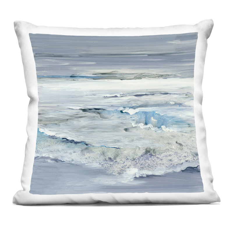 Coussin décoratif abstrait Abstract Wippling Waves, design par Lera