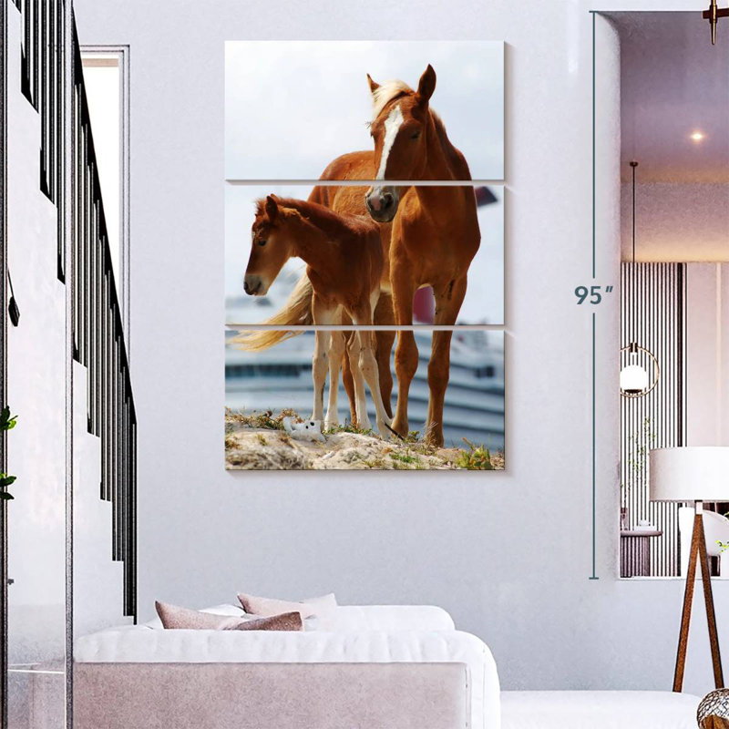 Brampt Brown Horses, 23" H x 14" W