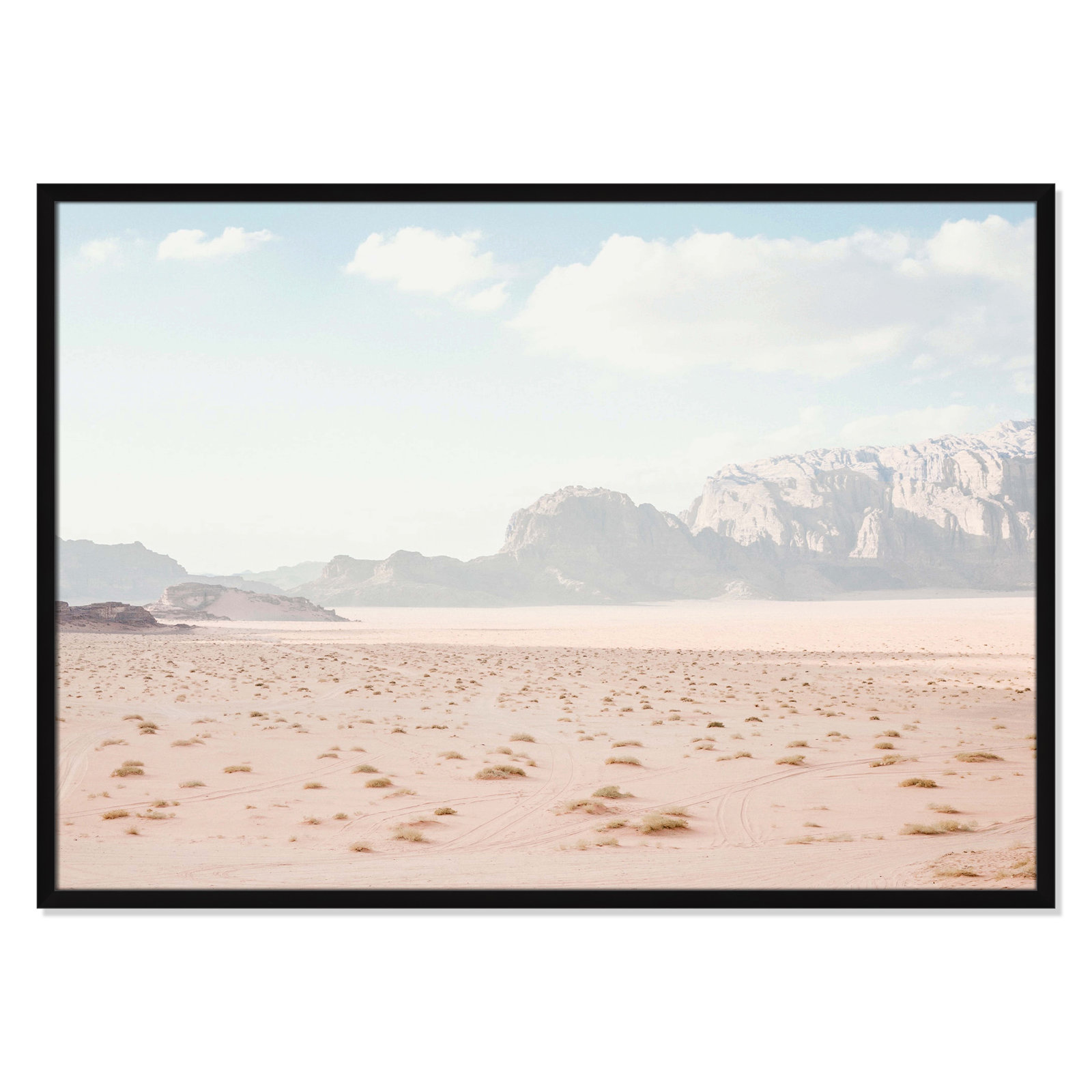Tire Tracks by Leah Straatsma, 41.5" W x 29.5" H, Satin Black Framed