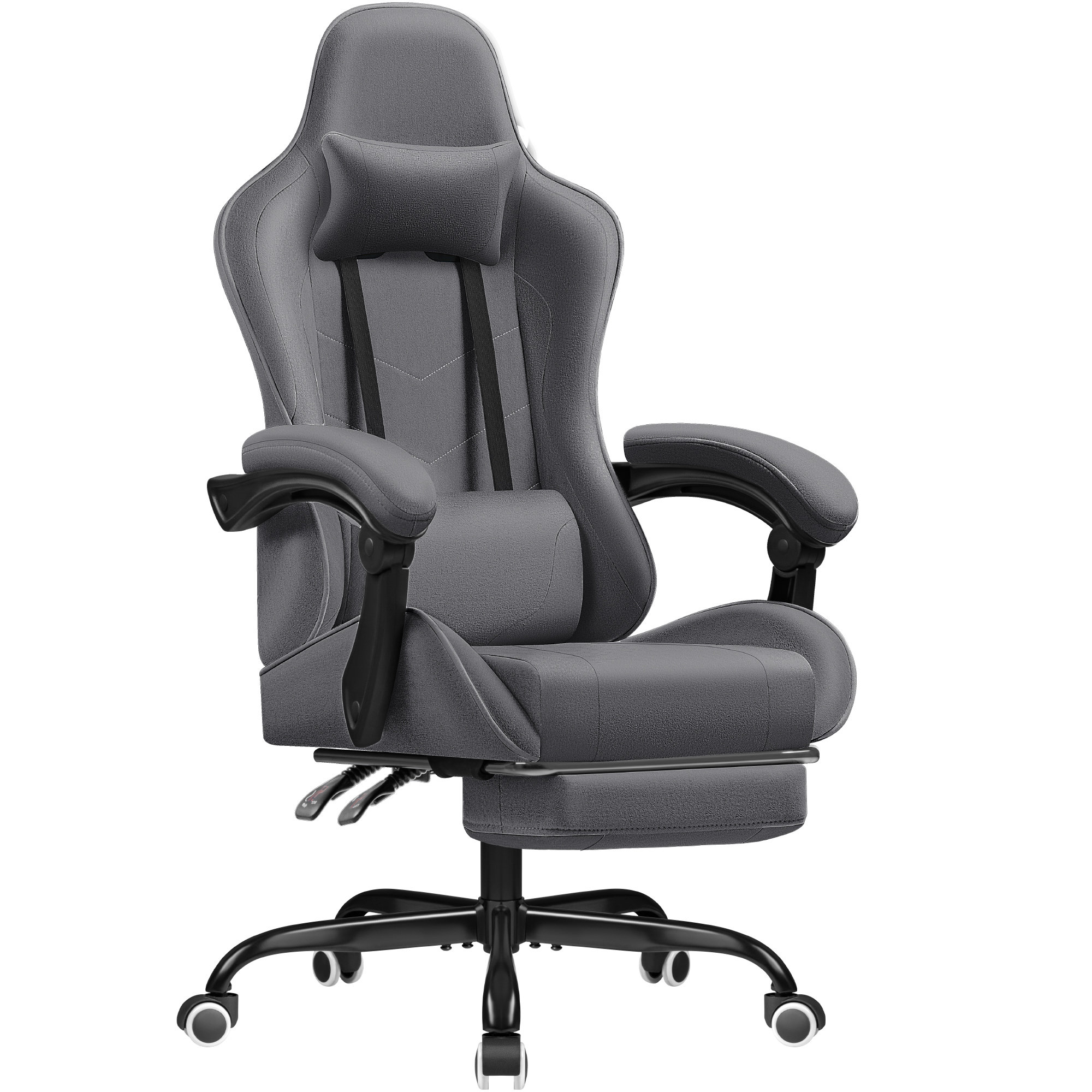 Inbox Zero Ergonomic Massage Computer Gaming Chair Fabric with Headrest & Reviews Wayfair