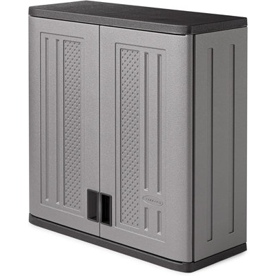 Wall Mounted Garage Storage Cabinet with Shelf, Compact Organizer for Tools, Supplies & Household Essentials