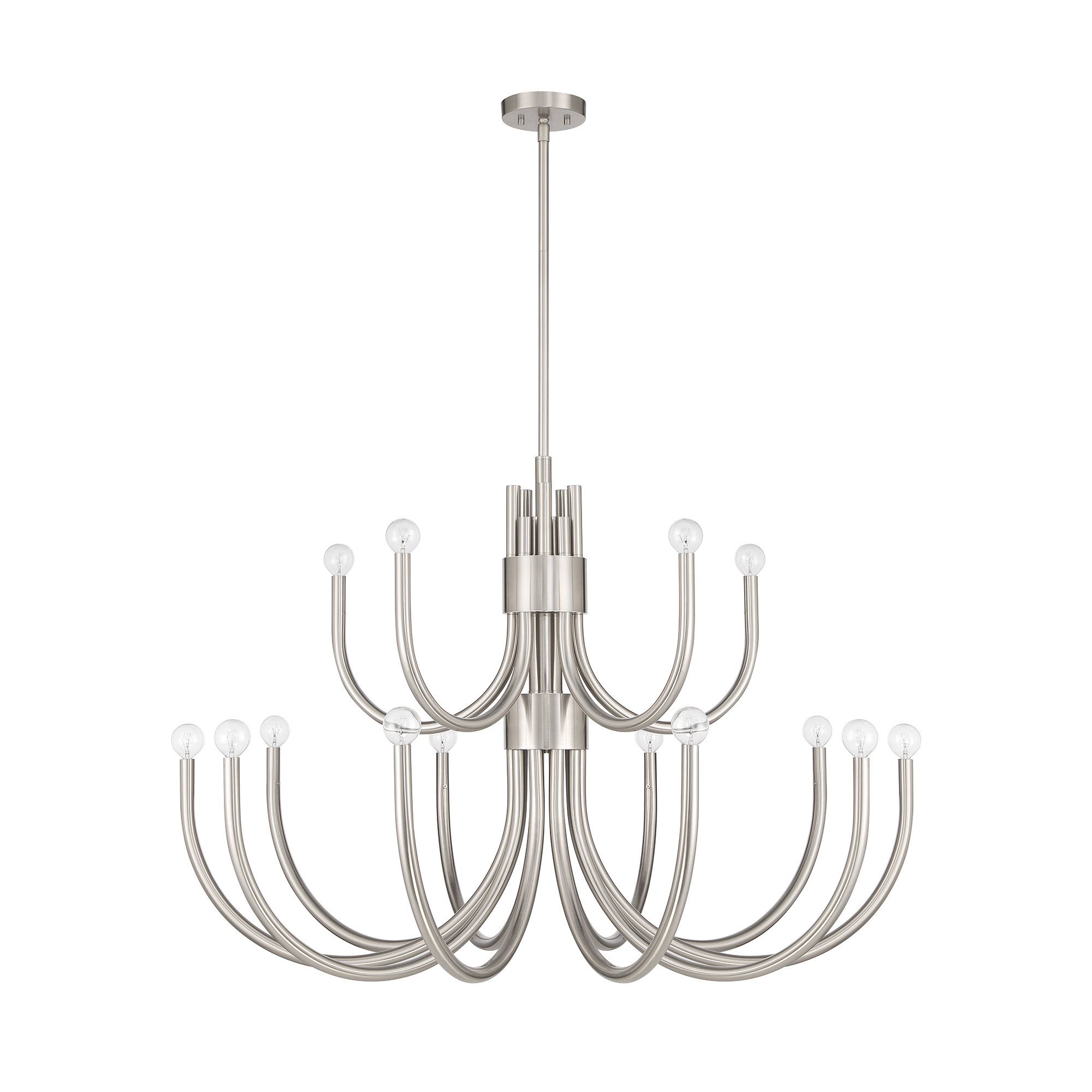 Sorrento 15-Light Chandelier, Satin Nickel