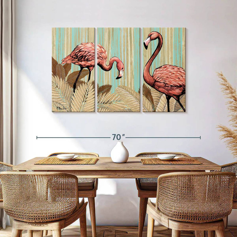 Flamant rose rétro Brampt, H 36 po x l 57 po
