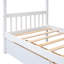 Twin Size Wooden House Bed With Twin Size Trundle-1889709166