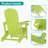  2-Person Outdoor Adirondack Chair with Ottoman-1533697960