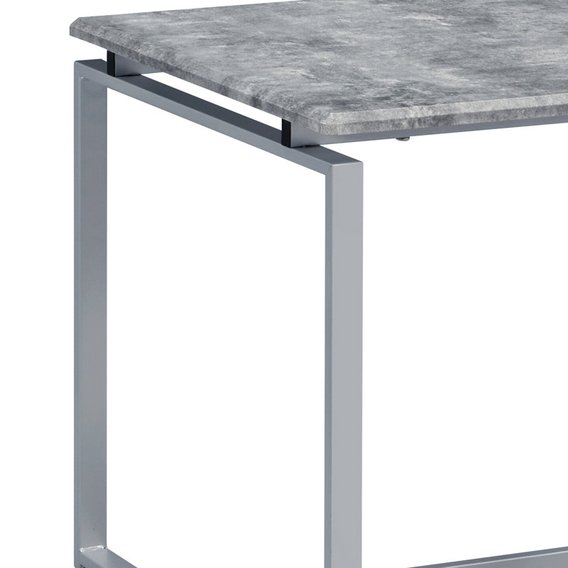 Ensemble de table de salon 3 pièces Austyn, Gris, Argent