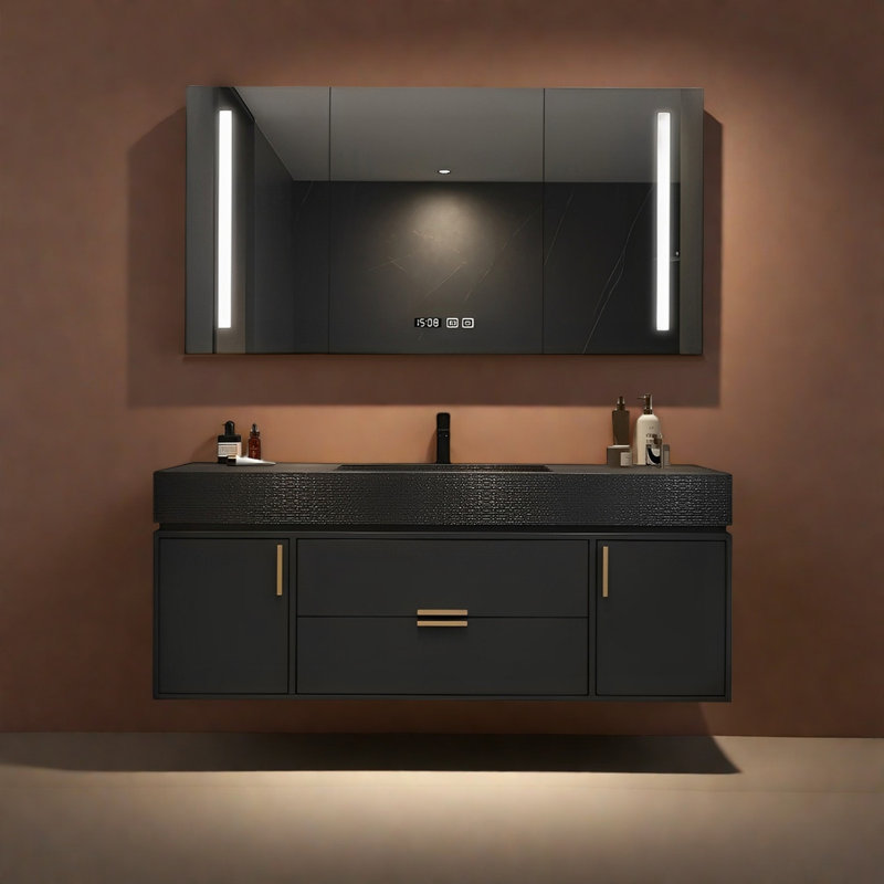 Armoire de salle de bain moderne simple, H 21,65 po x l 47,24 po x P 21,65 po