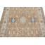 Tapis à motif floral en laine noué à la main de 3,8 x 5,8 pi rouge, beige et bleu clair