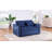 Yasirah 55" Wide Contemporary Solid Color Velvet Tufted Back Twin Sofa Beds with Pocket Storage-93022674