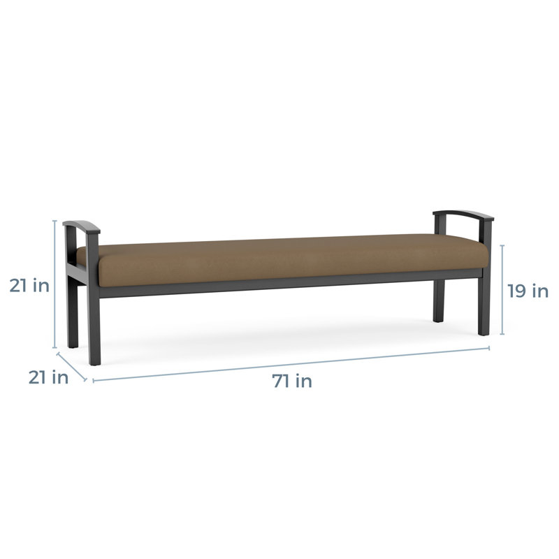 Banc en bois massif Amherst, Patriot Plus taupe, Noir