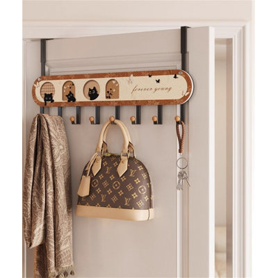 Iron Seamless Over-The-Door Hook Rack