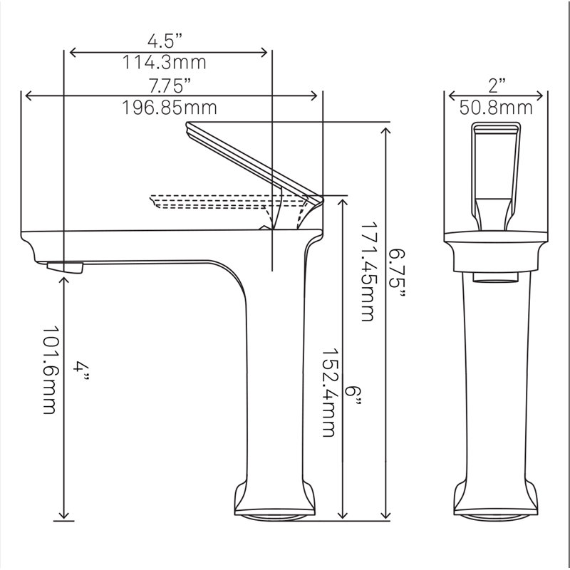 Single-handle Bathroom Faucet, Brushed Nickel