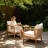 Set Of 2 28" Wide Outdoor Lounge Chair – Solid Hardwood Frame, All-Weather Woven Backrest, Thick Polyester Cushion & Curved Armrests for Patio, Garden