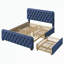 Grand lit plateforme avec rangement Jhangir