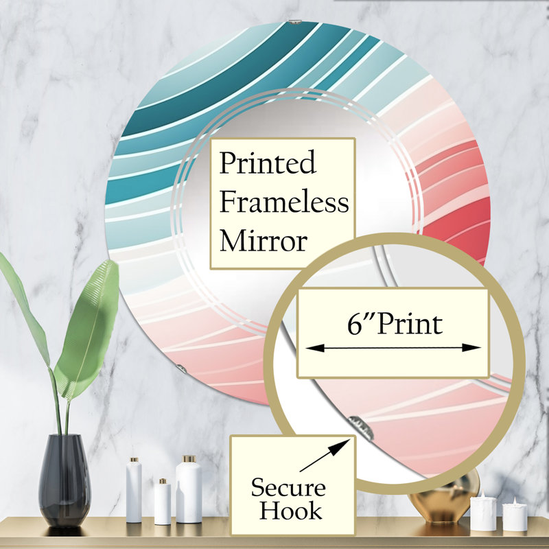 Ranvie - Miroir mural moderne rond, 32 po x 32 po