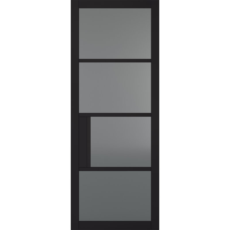 Chelsea Tinted Glazed Black Internal Door, 1981mm H x 838mm W x 35mm D
