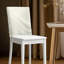 Couvre-dossier de chaise - neutre - ensemble de 4, extensible, doux, haut dossier, lavable, salle à manger