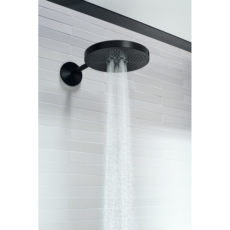Rain Fixed Shower Head, Matte Black