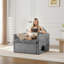 Fauteuil surdimensionné en chenille de style moderne