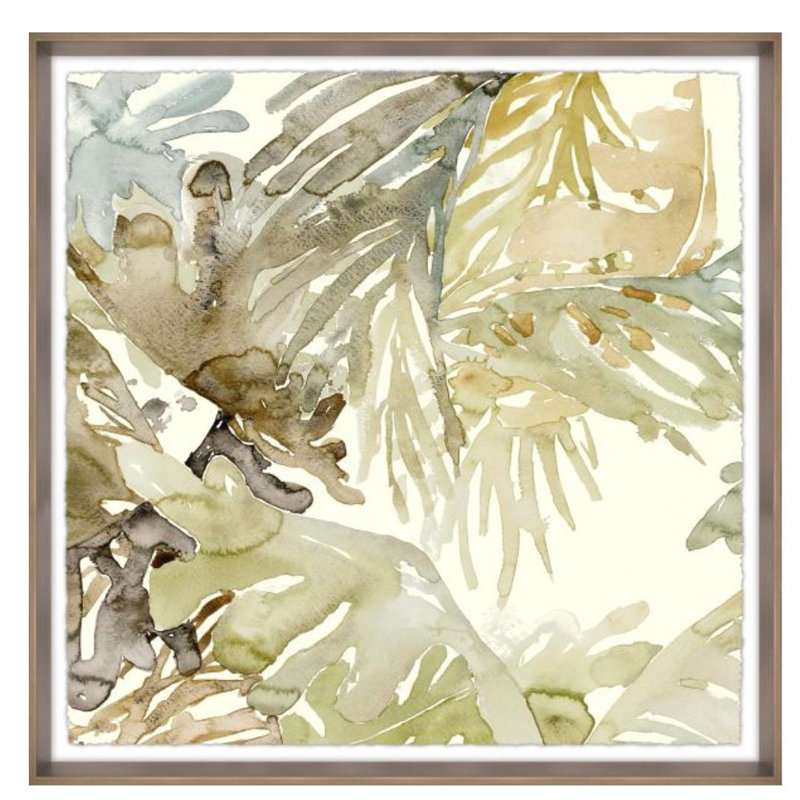 Muted Tropics II Painting by Sara Brown, 30" H x 30" W x 1.5" D, Plexi