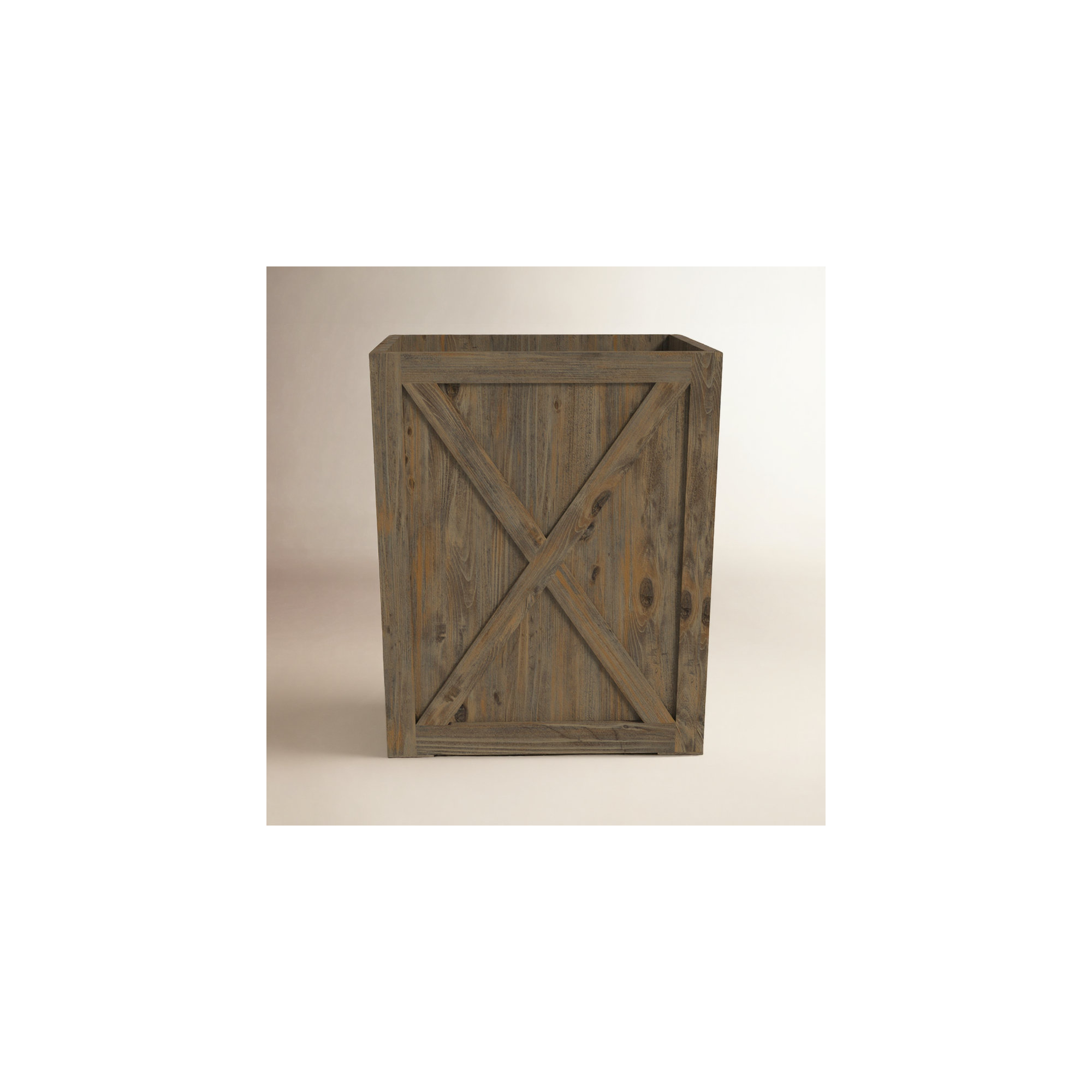 Siena Wood Planter Box, 15" H x 13" W x 13" D