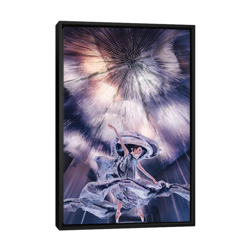 Northern Lights par Hobopeeba-impression, Pas de tapis, H 26 po x l 18 po x 1,5 po, Toile avec cadre noir