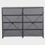 Commode 8 tiroirs avec grands tiroirs en tissu, noir-1308393414