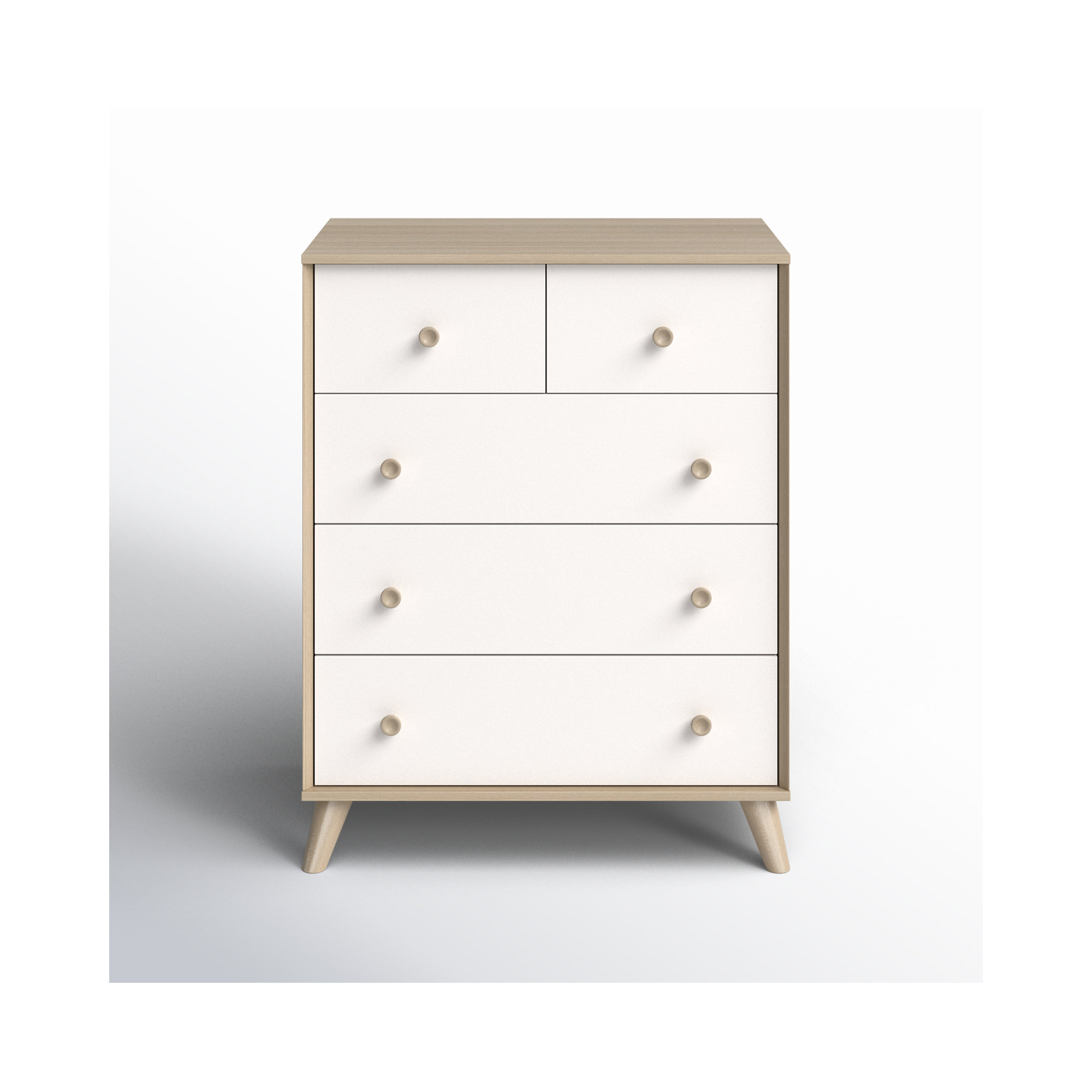 Rafferty Kids 5- Drawer Chest, Soft Elm/Pure White/NotSturdy