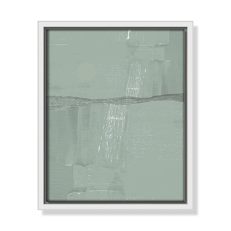 Attica - Toile à cadre flottant, H 11,5 po x l 9,5 po x P 2 po, Blanc