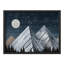 Montagnes bleues en bois sous les étoiles, Illustration moderne, petit décor, œuvre d'art moderne-101376824-101376820