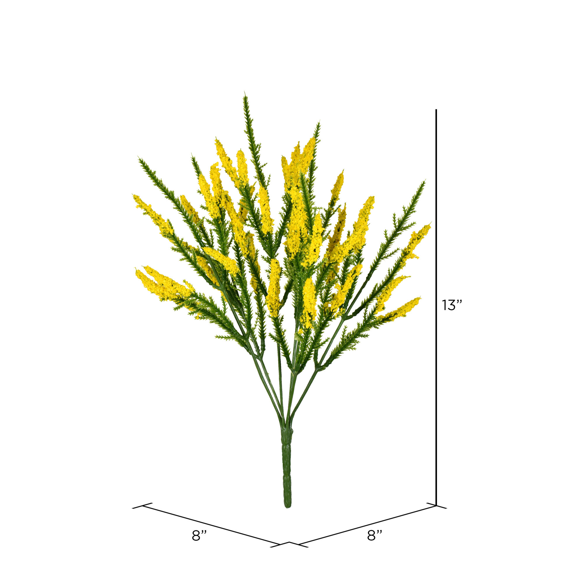 Artificial 13" Blazing Star Bush, Yellow