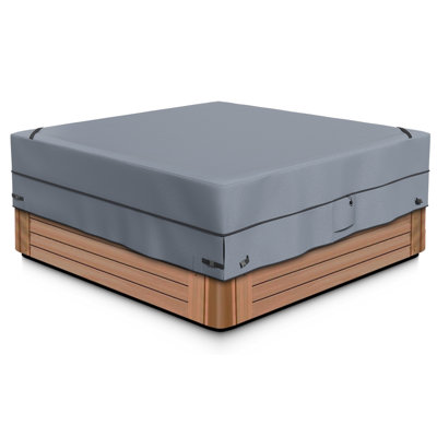Square Hot Tub Cover, Heavy-duty Oxford Cover, UV Protection And Wind Protection, Waterproof, 91 x 91 inches, Grey