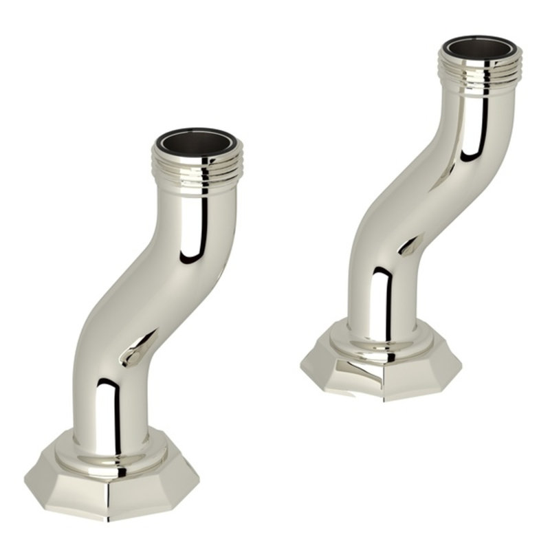Deco™ Deck Pillar Unions, Polished Nickel