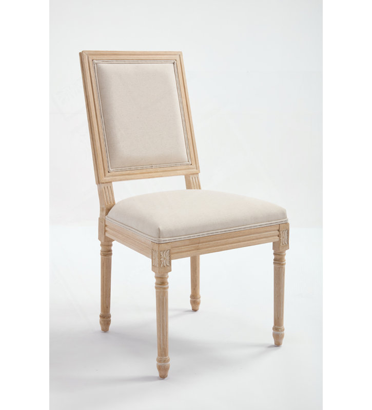 Chaise rembourrée avec pieds en bois