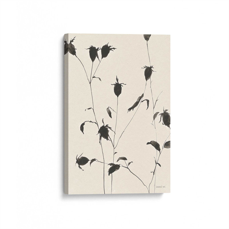 Toile tendue Black Ink Botanicals II, H 18 po x l 12 po